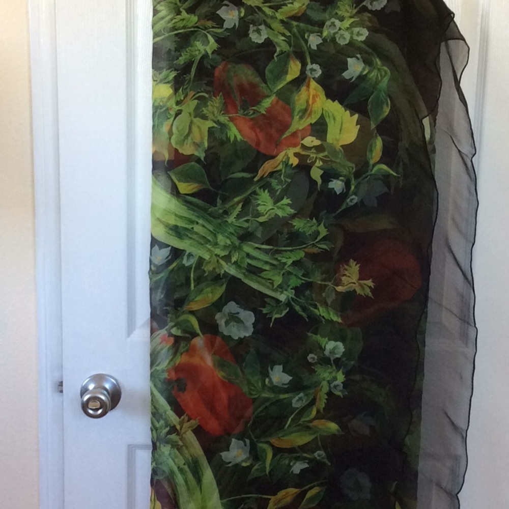 Sheer LARGE 100% Silk Scarf